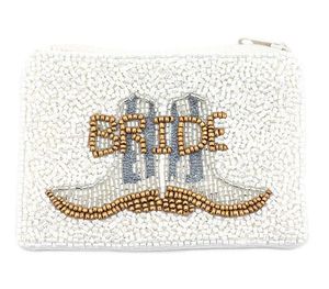 กระเป๋าปักลายดอกไม้ทำมือสุดหรูแนวอินเดียสุดหรูพร้อมซิปขนาดเล็กสำหรับเจ้าสาวงานปักที่หรูหรามีสไตล์แฟนซี - Product Image 1