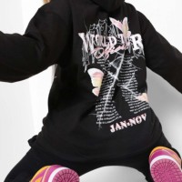 Conjunto Deportivo de 2 Piezas para Mujer, Talla Grande, Manga Larga, con Cierre, Bordado, Estilo Vintage, Sudadera con Capucha y Pantalones, 100% Algodón, Felpa Transpirable