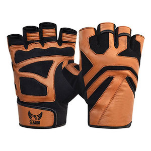 Guantes de gimnasio de cuero de Material duradero Guantes de gimnasio de seguridad de calidad superior Guantes de gimnasio de gran oferta - Product Image 1