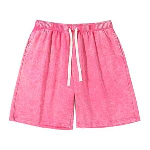 กางเกงขาสั้นผ้าฝ้าย100% สำหรับออกกำลังกายเล่นยิม290gsm สำหรับทุกเพศกางเกงขาสั้นดีไซน์ตามสั่งและโลโก้คุณภาพสูงสไตล์วินเทจ - Product Image 2