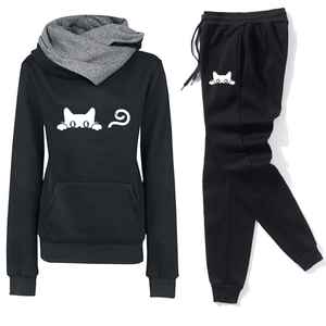 Chándales de manga larga de gama alta de buena calidad Conjuntos de invierno de patrón sólido transpirable Excelente valor - Product Image 2