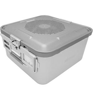 Plateau de stérilisation médicale réutilisable de haute qualité avec couvercle ventilé, alimentation manuelle, boîtier en aluminium durable pour instruments - Product Image 6