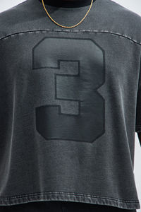 Camiseta de Alta Calidad con Lavado Ácido Personalizado, 100% Algodón, Estilo Vintage, Cuello Redondo, Estilo Urbano, 300g, Transpirable, para Hombre - Product Image 2