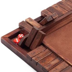 Juego de Mesa de Dados GSE Wooden Shut The Box para 4 Jugadores, 12 Números, Estrategia Clásica, Diversión Familiar, Juego de Habilidad y Entretenimiento - Product Image 3