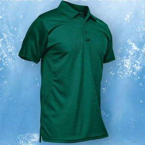 เสื้อโปโลเข้ารูปคลาสสิกกับโปโลแขนสั้นพิมพ์ลายบิดทำจากผ้าฝ้ายเนื้อนุ่มเพื่อความสะดวกในทุกๆวัน - Product Image 1