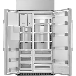 Réfrigérateur intelligent électrique encastrable côte à côte Dacor DRS425300SR de 42 pouces avec 24 pieds cubes Capacité totale : eau et glace externes - Product Image 4