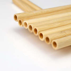 Pailles en bambou jetables, logo personnalisé, vente en gros, vaisselle en bambou biodégradable, couverts en bambou écologiques et portables - Product Image 2