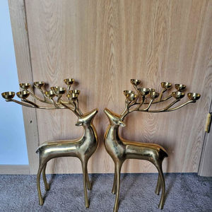 Bougeoir en fil de fer en métal, candélabre moderne, candélabre de couleur dorée pour accessoires décoratifs d'hôtel à la maison - Product Image 4