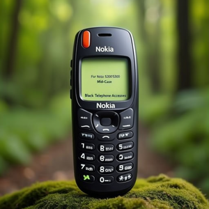 Para Nokia 5200/5300, Carcasa Media Negra, Accesorio para Teléfono - Product Image 3