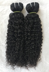Fournisseur d'extension de cheveux brésiliens, cheveux humains crépus bouclés brésiliens vierges, cuticules alignées, vente en gros, mongole brute, couleur noire 100% - Product Image 5