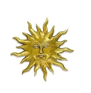 Escultura moderna de latón Sun Surya Face Idol, grabado impreso Digital para energía positiva para decoración de oficina en casa, artesanía de Metal - Product Image 5