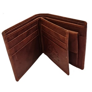 Portefeuille pour hommes Portefeuille en cuir véritable pour hommes dernier cri avec pochettes pour cartes, fenêtre pour cartes d'identité et pochette pour pièces de monnaie - Product Image 2