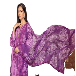 Últimos Vestidos de Novia de Lujo Marca Charizma Bordados para Dupatta de Chifón Sin Coser Largos Hasta el Suelo para Mujer Estilo Indio Pakistaní - Product Image 1