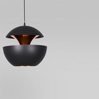 BEL AIR HOME-Suspension Bonn-style vintage-noir et or-réglable et lumière-douille E27 pour salons, din