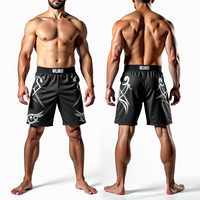 Shorts de combat MMA personnalisés imprimés par sublimation, sans Gi, BJJ, grappling, taille élastique, pour hommes, vente en gros, écologiques, respirants, séchage rapide