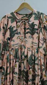 Vestido MIDI, mini vestido, vestido largo con estampado de seda animal, cuello profundo con cuerda más cerca - Product Image 3