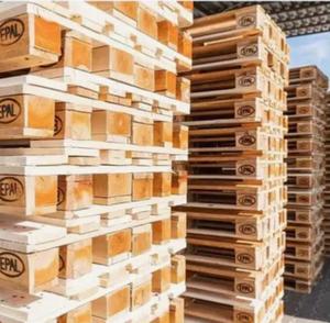 Palettes en bois Epal d'occasion de 1ère classe, simples pour le stockage en entrepôt, palettes en bois de qualité Euro Epal - Product Image 5