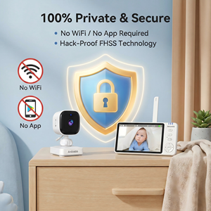 Anicebb ABM590 Moniteur bébé portable 5 pouces avec batterie intégrée, caméra <span class=keywords><strong>sans</strong></span> fil 720P, vision nocturne longue portée, audio bidirectionnel - Product Image 6