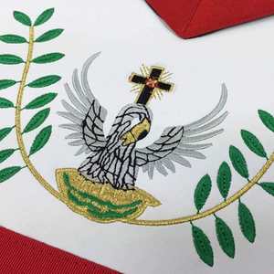 Tablier maçonnique Regalia Grand Lodge de bonne qualité et collier en chaîne Tabliers maçonniques Regalia avec logo personnalisé - Product Image 2