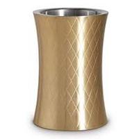 Refroidisseur de bouteilles de vin et de bière en métal martelé, finition argentée, design moderne et luxueux, fait main, durable
