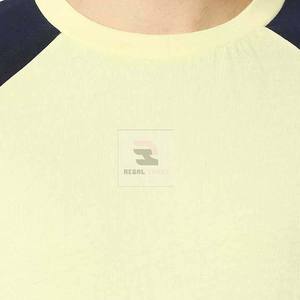 Cómodas camisetas para hombre con logotipo personalizado transpirable poliéster/algodón tejido patrón sólido diseño en blanco - Product Image 4