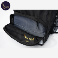 Hien Minh Vietnam Klasik Siyah Unisex Polyester Katlanabilir Sırt Çantası Su Geçirmez Seyahat Spor Okul Fermuarlı Kapatma 20-37L