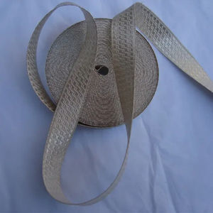 Trenza de encaje dorado personalizada OEM Mylar francés hoja de roble trenza de encaje al por mayor trenza de color metálico con patrón a cuadros - Product Image 1