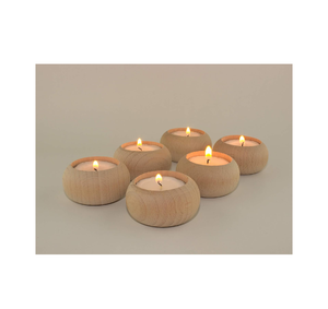 Acacia Wood Creative <b>Candle</b> Holder Wood Craft Vintage Wooden <b>Tea</b> Light <b>Candle</b> Holder for Home Restaurant Items - Product Image 3