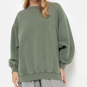 Pull-over en coton doux à manches longues pour femme, style décontracté, confortable, tendance, ample, dernier cri - Product Image 1