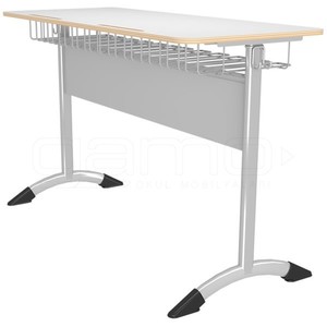Escritorio escolar laminado doble de diseño moderno, muebles de Metal y plástico para el aula, dormitorio, sala de estar al aire libre - Product Image 1