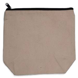 Pochette à fermeture éclair tendance en gros, logo personnalisé imprimé, coton écologique, trousse de maquillage réutilisable, sacs de rangement cadeaux, usage quotidien, faible MOQ - Product Image 4