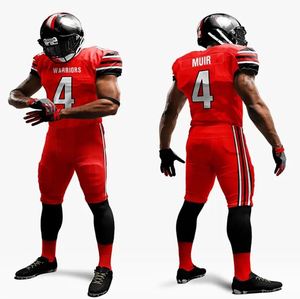 Uniformes de football américain personnalisés imprimés par sublimation, qualité professionnelle, respirants, séchage rapide, coton spandex, taille XL - Product Image 5