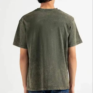 T-shirt basique en coton uni pour homme, coupe confortable, personnalisable, fournisseur en gros - Product Image 5
