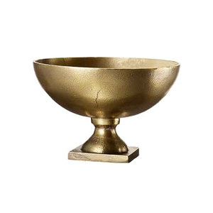 High Quality Brass <b>Pedestal</b> Bowl With Engraving Polish Finished For Kitchen Tabletop Serving Bowl Dinnerware Bowl - Product Image 5