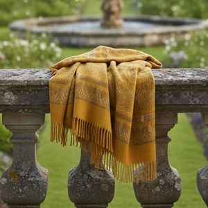 Authentic Handwoven Kullu Woolen Shawl with Classic Traditional Designs Soft and Warm Breathable <b>Fabric</b> for Stylish Winter Look - Product Image 6