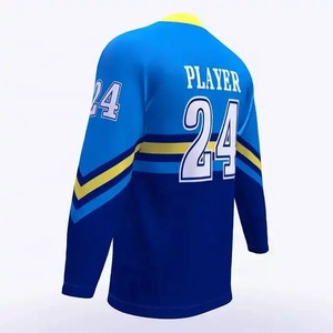 Maillot de hockey sur glace personnalisé sublimé, impression numérique athlétique, logo, coton/polyester, pour homme, directement de l'usine - Product Image 1