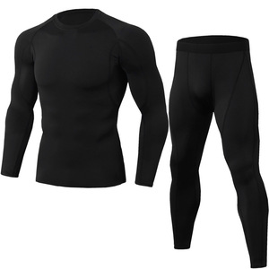 New Comfortable Brazilian Jiu Jitsu Compression <b>Rashguard</b> BJJ No Gi Set Rash Guard Leggings Sets for Men - Product Image 1