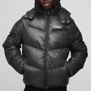 Chaqueta Acolchada Reversible Impermeable con Capucha para Hombre, Cuello Alto de Lona, Personalizable con Logotipo, Premium para Otoño e Invierno - Product Image 2