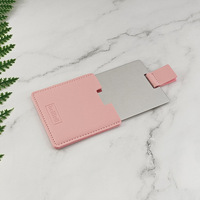 Miroir de maquillage portable pliable en acier inoxydable Vefit - Miroir de poche personnalisé avec logo pour usage promotionnel, vente en gros