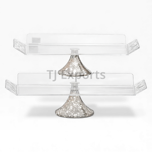 Plateau long moderne en acrylique transparent avec poignées latérales pour un présentoir élégant de chocolat - Product Image 2