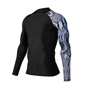 Custom Printed Sublimation Compression BJJ <b>Rashguard</b> for Men Design Your Own MMA Grappling Gear breathable best fashion OEM - Product Image 4