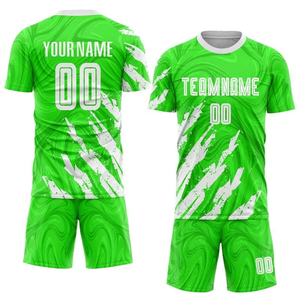 Ensembles de vêtements de football par sublimation en gros, maillots d'entraînement pour hommes, uniformes d'équipe de football personnalisés, 100% polyester léger - Product Image 2