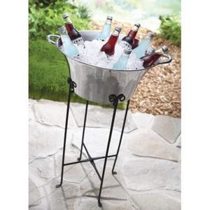 Seau à vin de forme et de taille personnalisées Seau à vin de couleur verte en métal de qualité supérieure avec support au prix le plus bas - Product Image 6