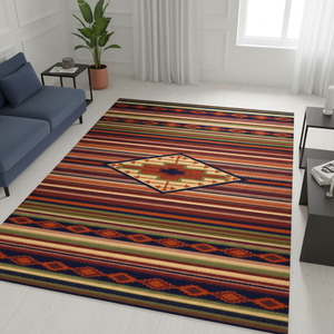 Erdenet Tapis Mongolien 100% Laine Eco-Friendly Machine Made Carpet - Mohawk Collection No:3 - Product Image 3