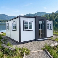 Maison préfabriquée personnalisable à double aile pliable, étanche et écologique, en panneaux sandwich EPS, structure en acier, 1 à 4 chambres, conteneur modulaire