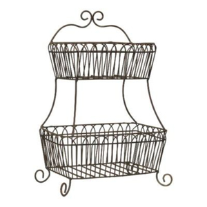 Industrial 3-Tier Iron Wire <b>Storage</b> <b>Basket</b> Custom Shaped Metal Fruit & Vegetable Rack <b>with</b> <b>Black</b> Finished Handmade Bulk - Product Image 6