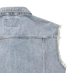 Chaleco sin Mangas para Hombre, Estilo Nuevo, Ropa de Mezclilla para Hombre, Cantidad al por Mayor, Personalizado, OEM, Chaleco de Mezclilla Transpirable de Alta Calidad - Product Image 6