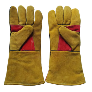 Guantes industriales de protección contra impactos de cuero de vaca de alta resistencia Guantes de trabajo de soldadura cómodos - Product Image 5