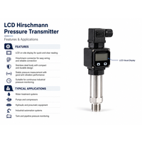 Transmisor de Presión con Pantalla LCD y Conector Hirschmann