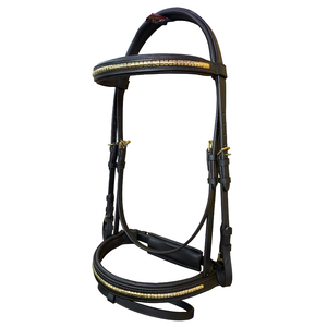 Premium ecuestre estilo Micklem Fancy Noseband forma de onda levantado acolchado Browbands anatómico brida equipo de caballo - Product Image 5